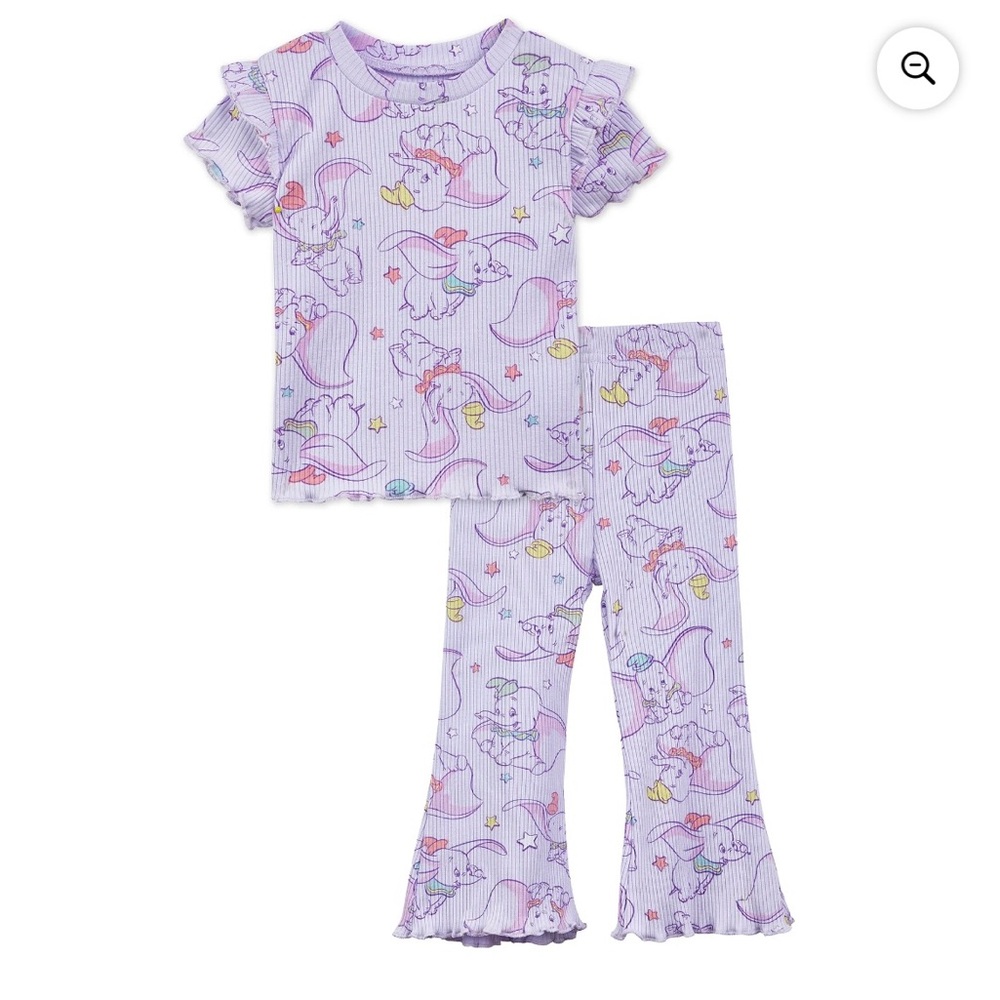 NWT Disney baby Dumbo purple matching outfit size 24 months